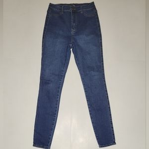 Fashion Nova Womens Sz 9 Classic High Waist Skinny Jeans Dark blue Denim 28x30